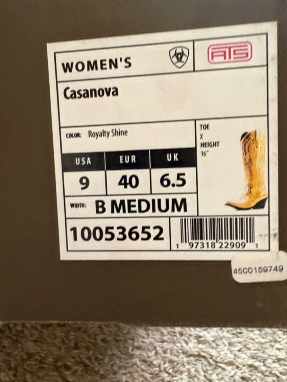 Gold Metallic Western Boots by - Picture 2 of 6